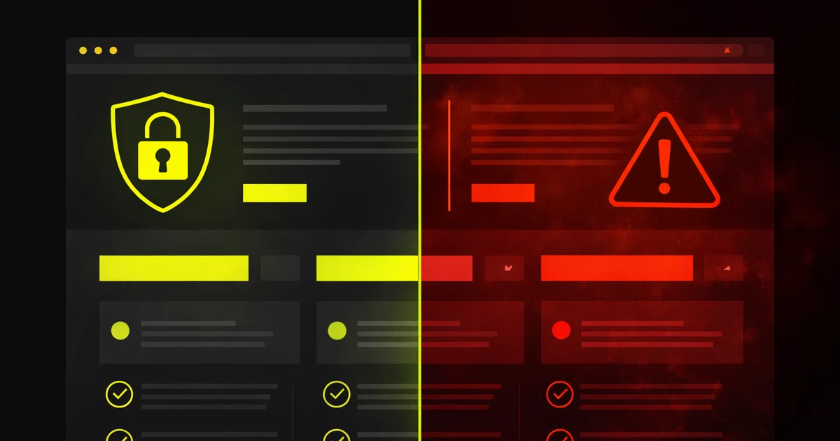 Compliant vs non-compliant trade website — ICO legal risk